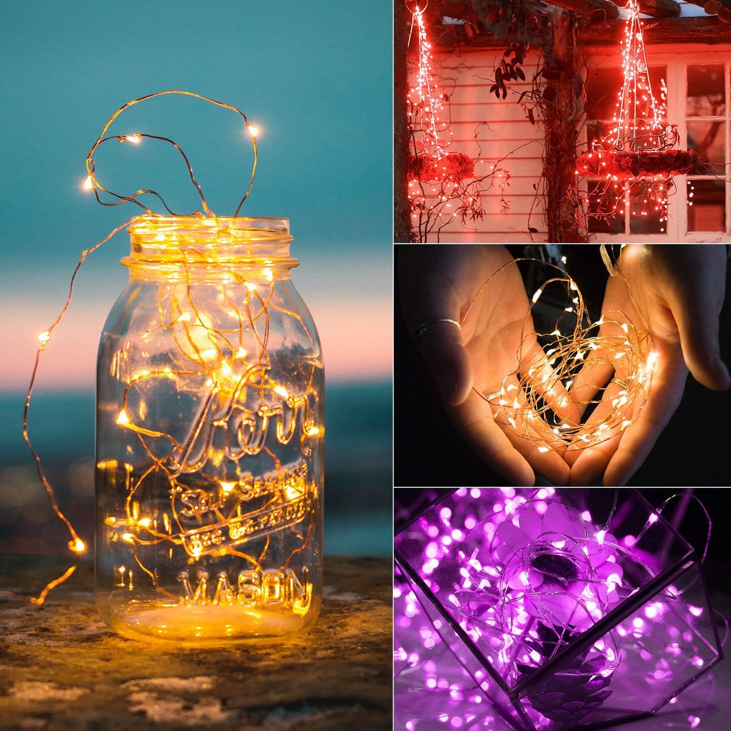 12 Pack Battery Operated Fairy Lights - 7ft 20 LED String Lights for DIY Decor