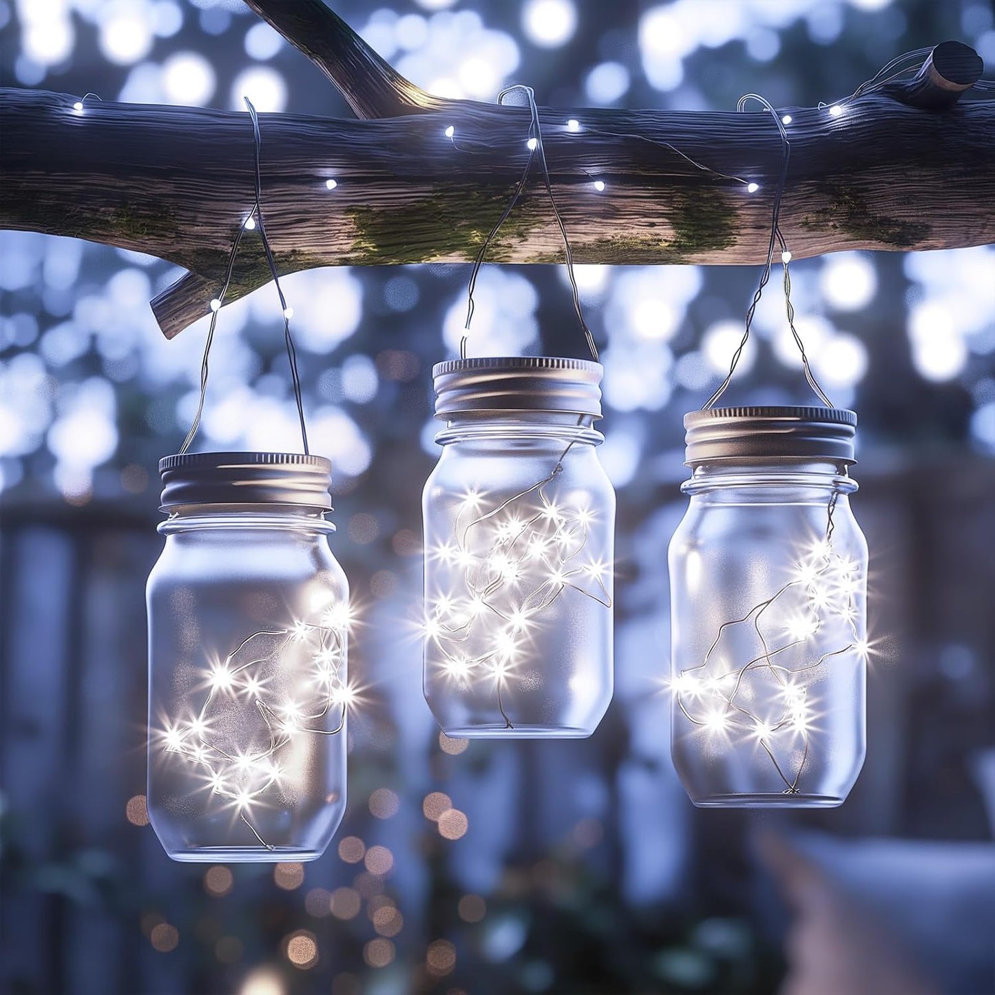 2 Pack Fairy Lights, 100 LEDs, 33 Feet, Pure White